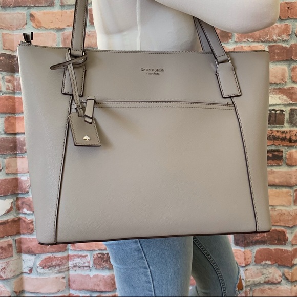 Kate spade LARGE Cameron pocket tote soft taupe - Picture 2 of 8